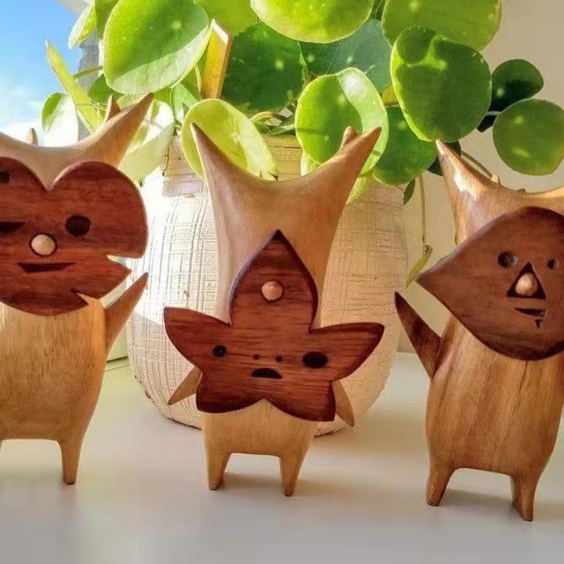 Gaming Console Zelda - 1/2/3 pezzi in legno Korok statua