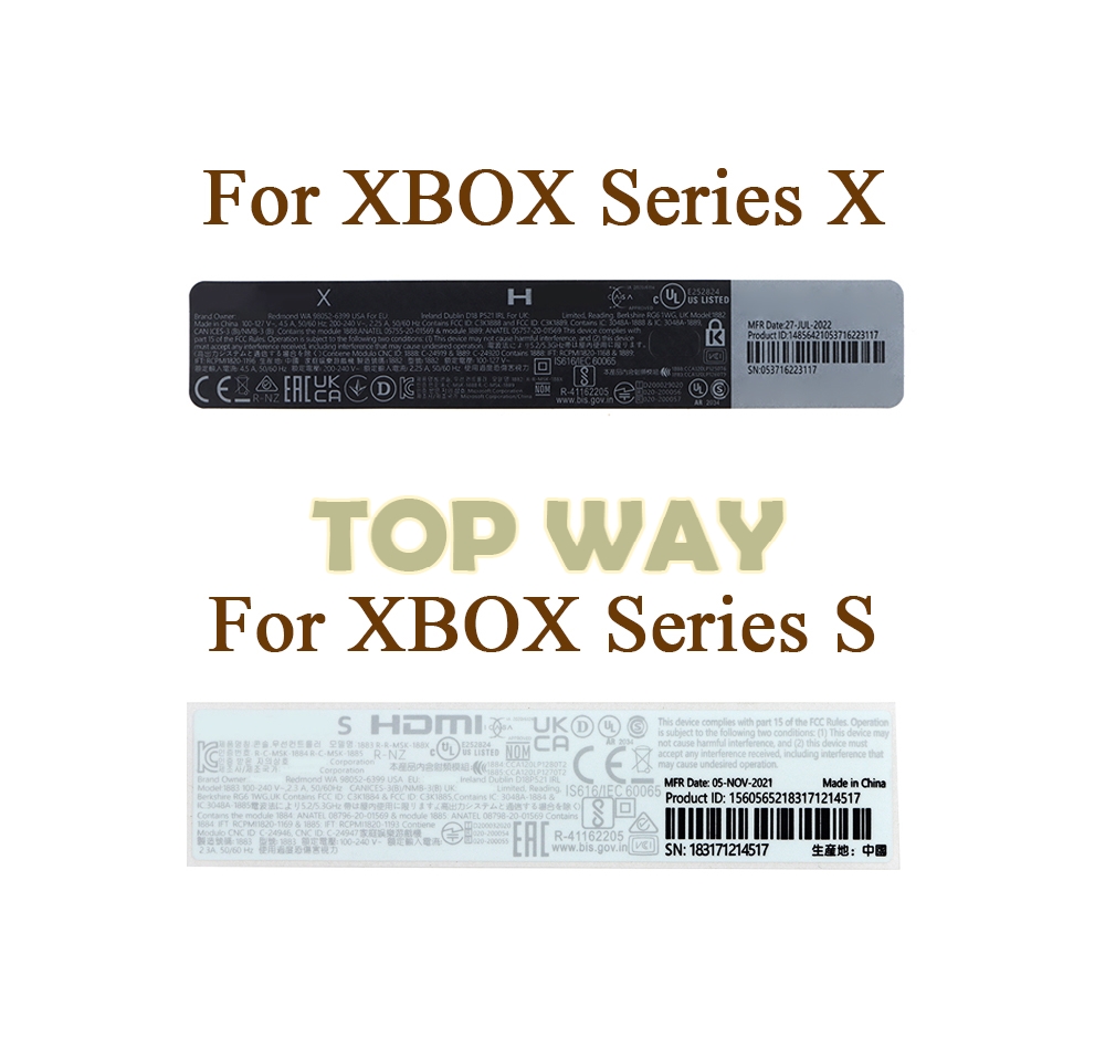 Gaming Console Xbox Series S - Guarnizioni per etichette adesive per guscio