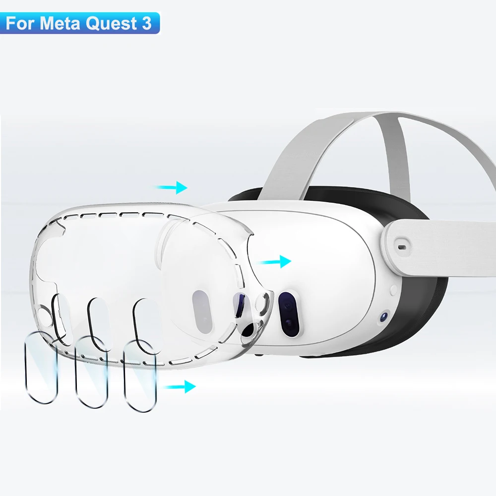 Vr Lens Protector - Custodia trasparente per accessori Meta Quest