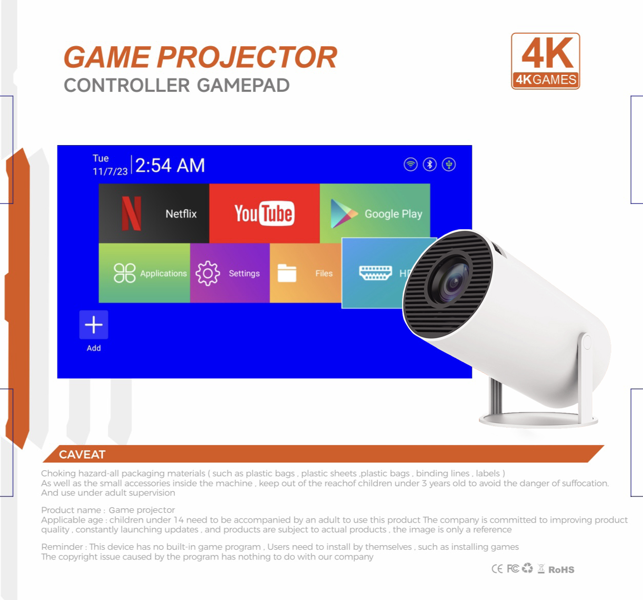 Proiettore di gioco 3D 2 in 1  - Gaming Console Youtube recensione e prezzo